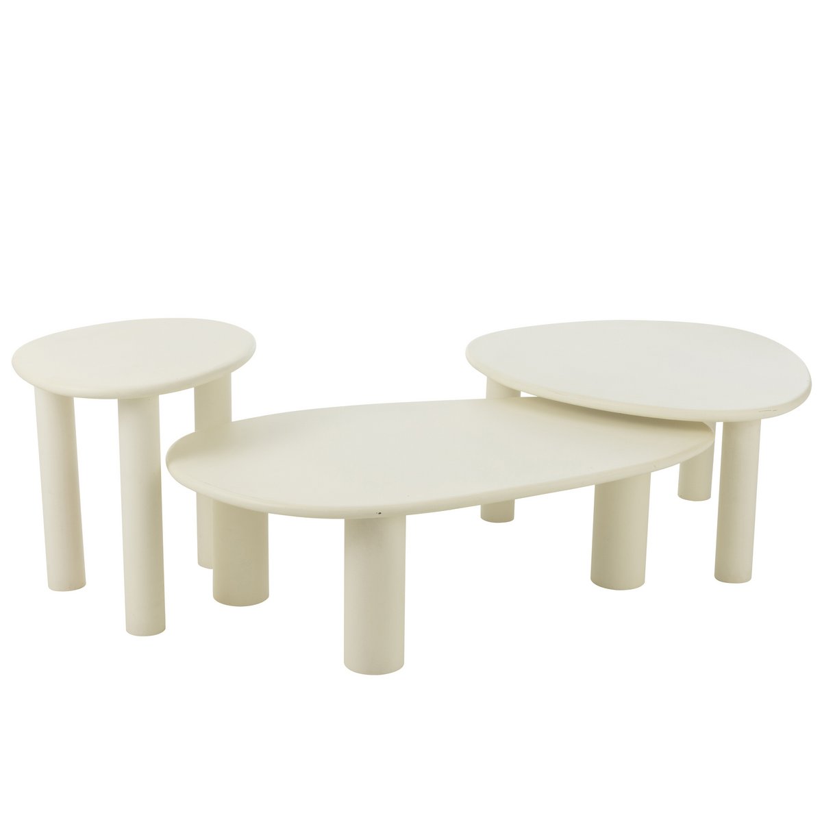 J-Line Bijzettafel Bali Mdf/Pvd Wit Large