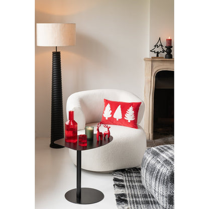 J-Line Vloerlamp Schroefdraad Ailanthus Hout Zwart/Grijs