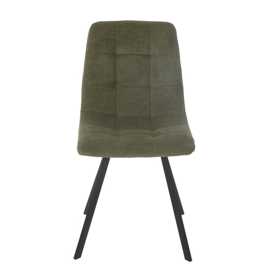 J-Line Eetstoel Clark Metaal/Polyester Groen