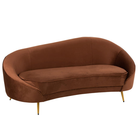 J-Line sofa Elisabeth - textiel/metaal - bruin