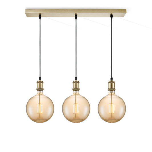 Home Sweet Home hanglamp vintage Globe LED 3L G18- dimbaar E27 amber