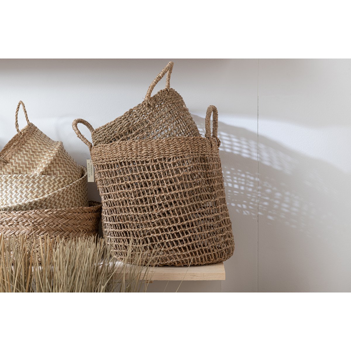 J-Line Set Van 2 Manden Oasis Zeegras Naturel