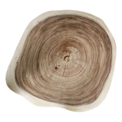 HSM Collection-Ronde Bijzettafel Boomschijf-ø40x40-Naturel-Munggur