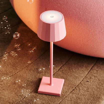 Wouter Flamingo Roze oplaadbare tafellamp-Draadloos opladen, dimbare, 120 uur batterijduur