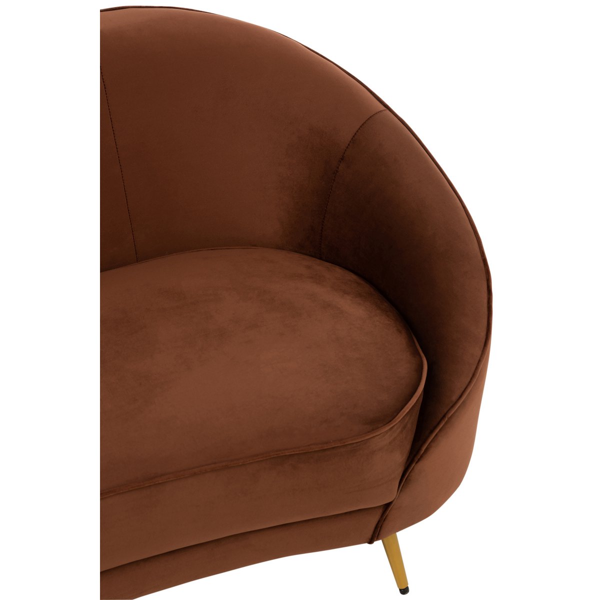 J-Line sofa Elisabeth - textiel/metaal - bruin