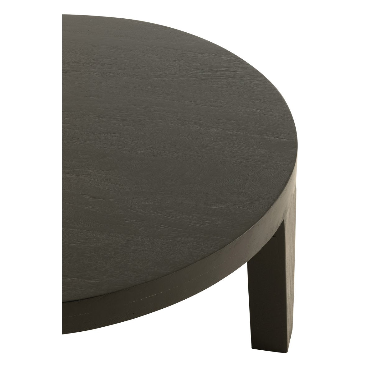 J-Line Salontafel Rond Mango Hout Matte Zwart