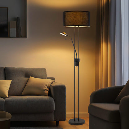 Home Sweet Home Moderne Vloerlamp - 40/40/170cm - Linnen Lampenkap