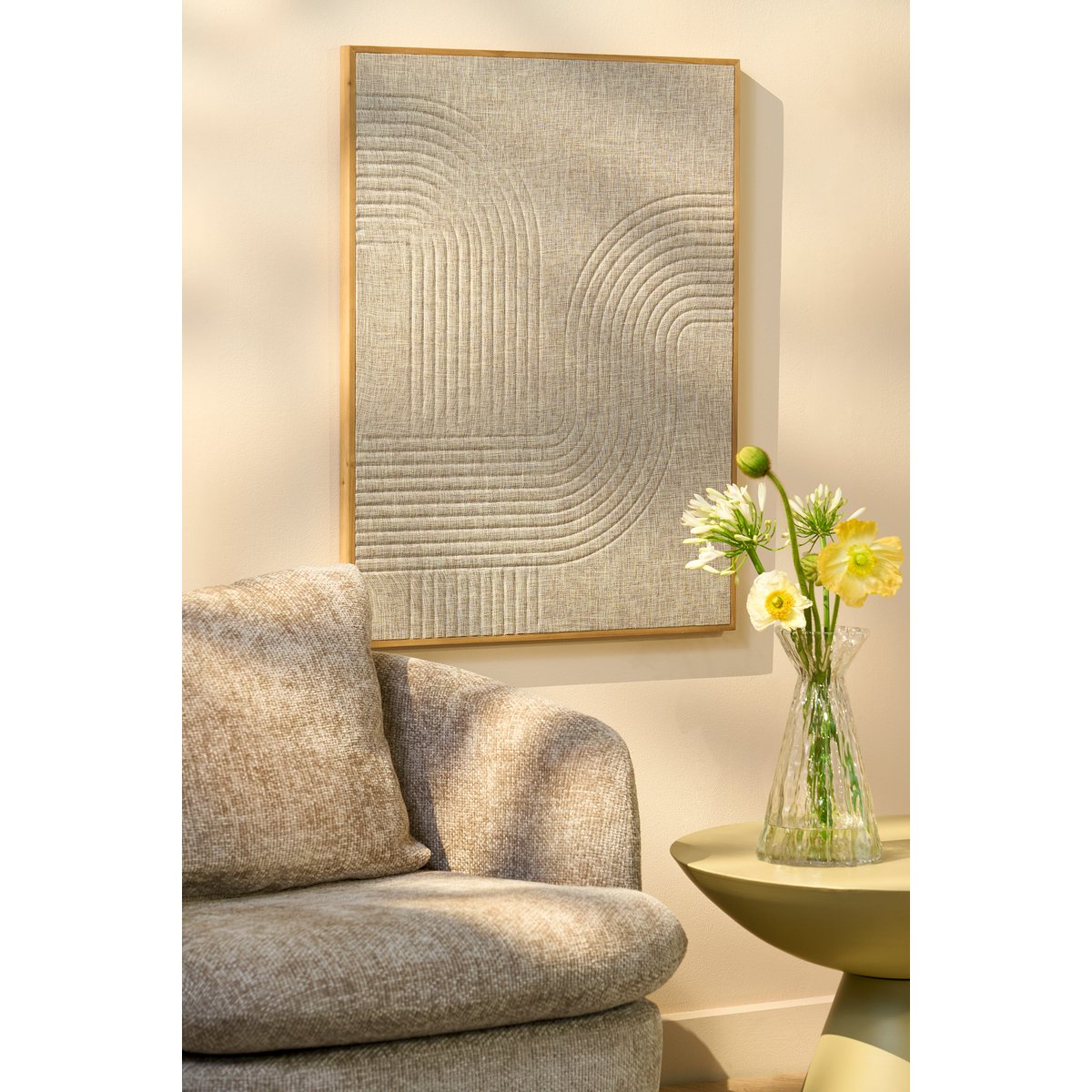 Mista Wanddecoratie - L60 x B3 x H80 cm - 100% FSC - Mdf - Bruin