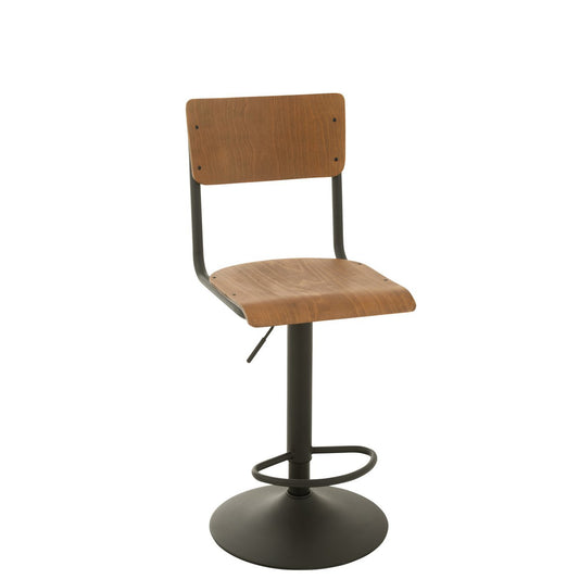 J-Line Barstoel Hout/Metaal Bruin