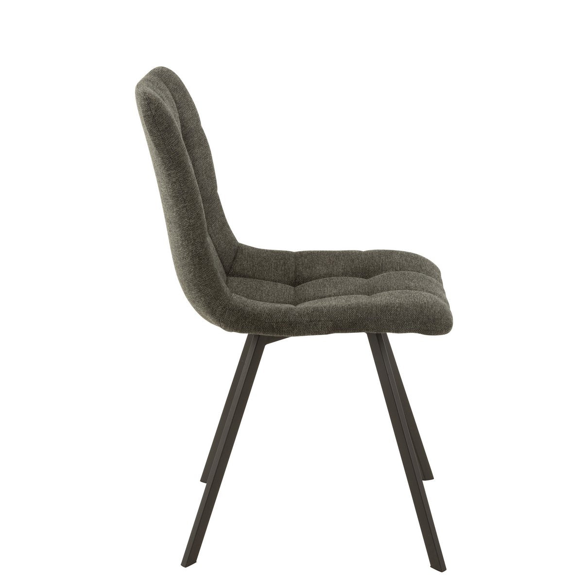 J-Line Stoel Babette Textiel/Metaal Donker Grijs