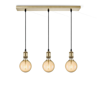 Home Sweet Home hanglamp vintage - 3 LED lamp G180 - dimbaar E27 amber