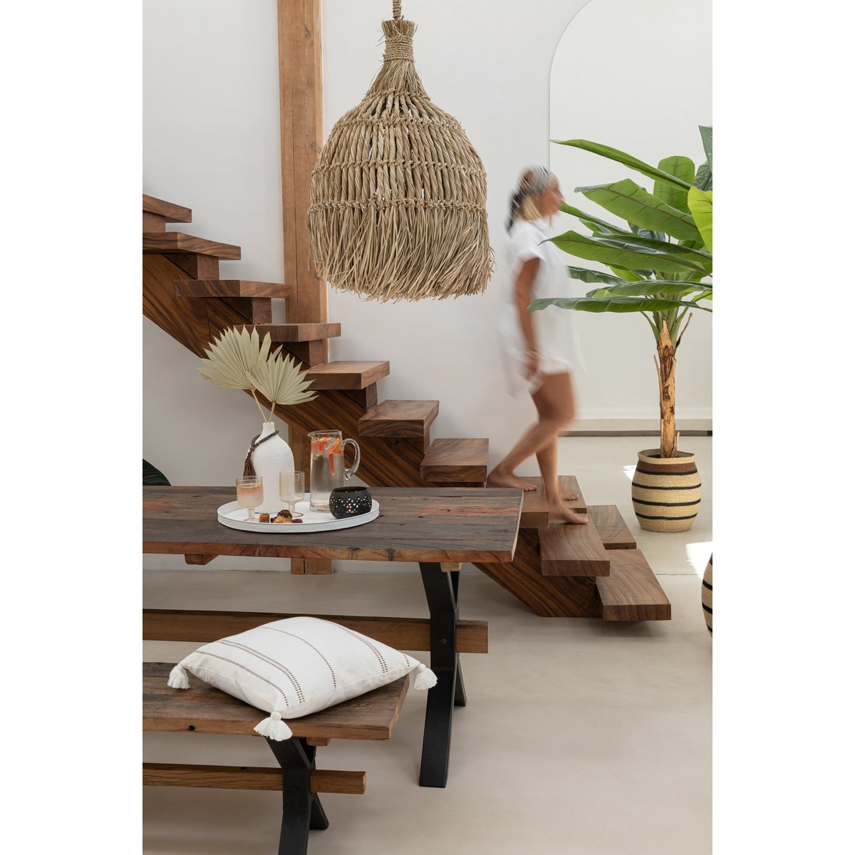 J-Line Eettafel Verouderd Hout Bruin