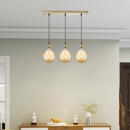 Home Sweet Home hanglamp vintage Globe LED 3L G18- dimbaar E27 amber