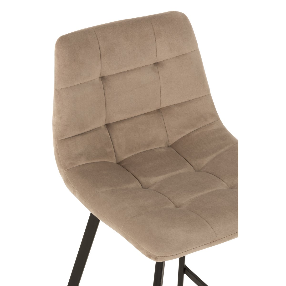J-Line barstoel Olivier - textiel/metaal - beige