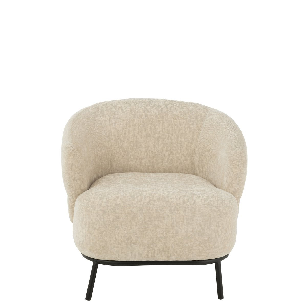 J-Line Loungestoel Mars Populierenhout/Schuim Beige