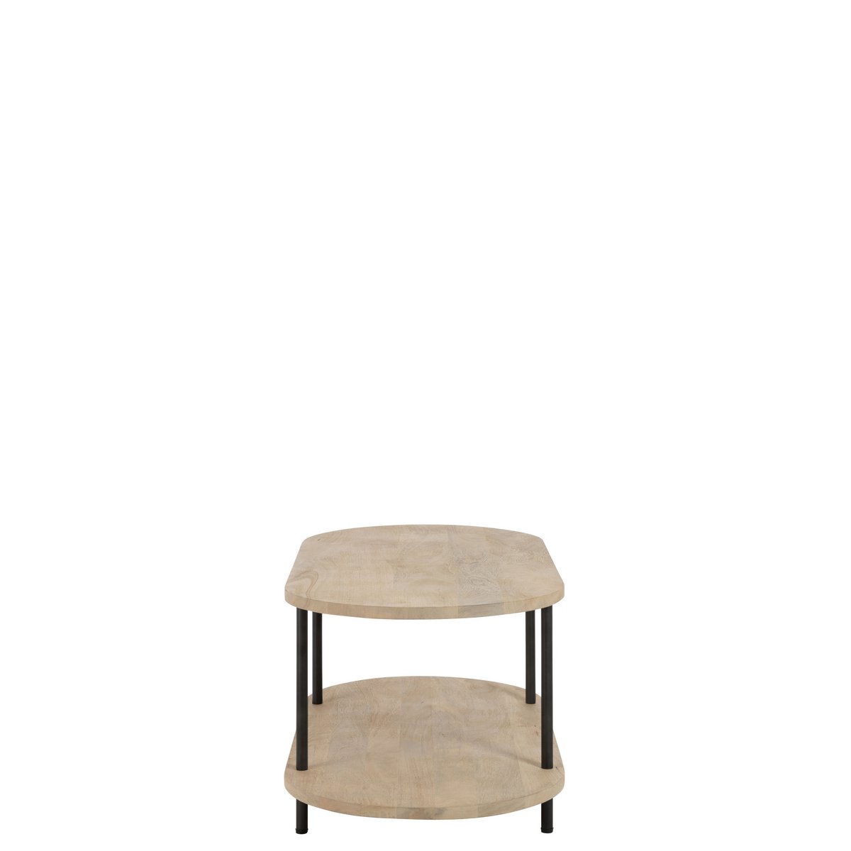 J-Line salontafel Eli 2 Planken - hout/metaal - naturel/grijs