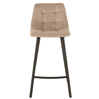 J-Line barstoel Olivier - textiel/metaal - beige