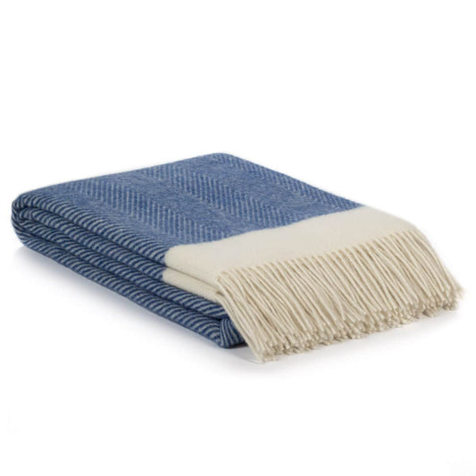 Wollen deken FLORENCE blauw
