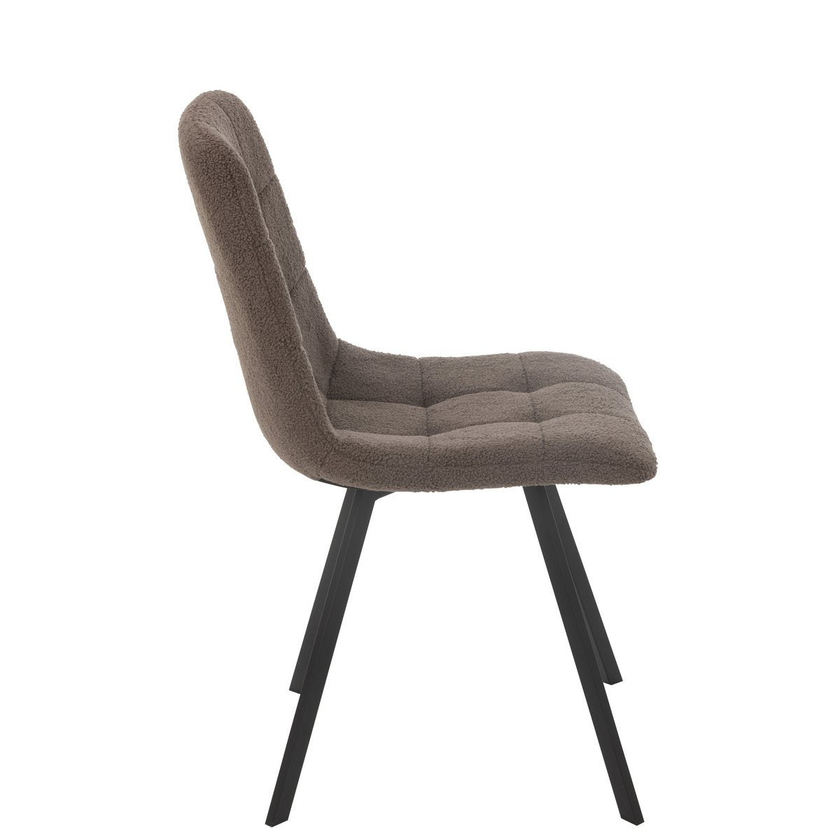 J-Line Eetstoel Clark Metaal/Polyester Bruin
