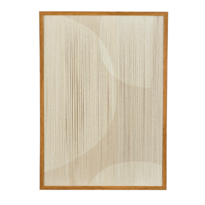Muurdecoratie Cirkel - L50 x B60 x H3 cm - Beige