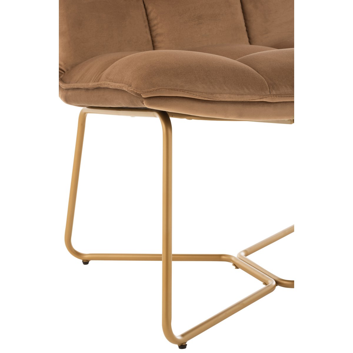 J-Line loungestoel Lisa - metaal/textiel - bruin