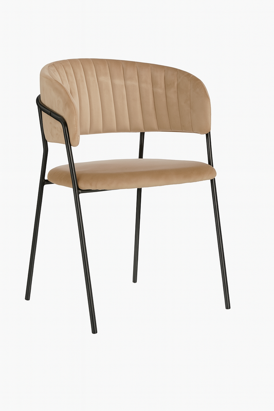 Moony Eetkamerstoel - Velvet - Beige